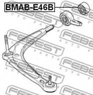 BMAB-E46B FEBEST - TULEJA TYLNA/WKŁAD/ WAH.DOLNEGO PRZÓD BMW 3 E46 1997-2006 EC