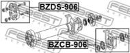 BZDS-906 FEBEST - Tłumik drgań skrętnych, wał napędowy 