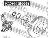 DAC35640037 FEBEST - ŁOŻYSKA KOŁA PRZÓD TOYOTA PASSO KGC1,QNC10 2004.05-2010.02 J