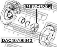 DAC40700043 FEBEST - ŁOŻYSKA KOŁA TYŁ MITSUBISHI LANCER,LANCER CEDIA CS,CT 2000.0