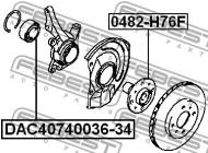 DAC40740036-34 FEBEST - ŁOŻYSKA KOŁA PRZÓD MITSUBISHI LANCER/MIRAGE CJ-CP 1995.08-20