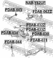 FDAB-030 FEBEST - TULEJA TYLNEGO ZAWIESZENIA FORD EXPLORER TUB 2011-2013 CAN