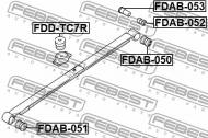 FDAB-051 FEBEST - TULEJA TYLNEGO RESORU FORD TRANSIT CONNECT TC7 2002-2013 EU
