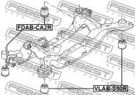 FDAB-CA2R FEBEST - TULEJA WAHACZA TYŁ FORD MONDEO CA2 2007-2014 EU