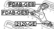 FDAB-GES FEBEST - TULEJA PRZEDNIA WAHACZA GÓRNEGO PRZÓD FORD MONDEO GE 2000-20