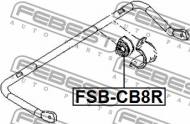 FSB-CB8R FEBEST - GUMA STAB. TYŁ FORD FOCUS CB8 2011- EU 