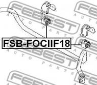 FSB-FOCIIF18 FEBEST - GUMA STAB. PRZÓD D18.5 FORD FOCUS CB4 2008-2011 EU