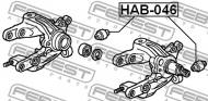 HAB-046 FEBEST - TULEJA TYLNEGO ZAWIESZENIA HONDA ACCORD TOURER CM2 2003-2008