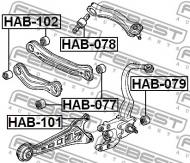 HAB-079 FEBEST - TULEJA AMORTYZATORA TYŁ HONDA ACCORD CD5 1994-1997 US