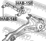 HAB-150 FEBEST - TULEJA WAHACZA TYLNEGO HONDA CIVIC MB2 1997-1999 EU