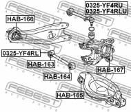 HAB-164 FEBEST - TULEJA TYLNEGO DRĄŻKA HONDA PILOT YF4 2009-2014 GN