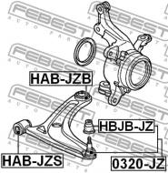 HAB-JZB FEBEST - TULEJA TYLNA WAHACZA DOLNEGO PRZÓD HONDA FIT ALMAS GD1 2002-