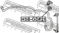 HSB-GDF21 FEBEST - GUMA STAB. PRZÓD D21 HONDA FIT ALMAS GD1 2002-2008 JP