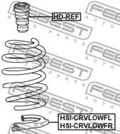 HSI-CRVLOWFR FEBEST - SPRING LOWER SEAT HONDA CR-V III (RE_) 