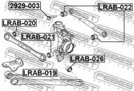 LRAB-020 FEBEST - TULEJA WAHACZA TYLNEGO LAND ROVER FREELANDER II 2006-2014