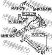 MAB-002 FEBEST - TULEJA WAHACZA WZDŁUŻNEGO TYŁ MITSUBISHI AIRTREK CU 2001.03-