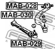 MAB-028 FEBEST - TULEJA PRZEDNIA WAHACZA DOLNEGO PRZÓD MITSUBISHI LEGNUM EA,E