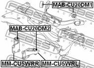 MAB-CU20DM1 FEBEST - TULEJA MECHANIZMU RÓŻNICOWEGO TYŁ MITSUBISHI LANCER,LANCER C