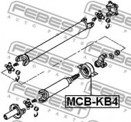 MCB-KB4 FEBEST - ŁOŻYSKO WAŁU NAPĘDOWEGO MITSUBISHI L200,L200 SPORTERO KA,B0