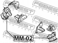 MM-02 FEBEST - PODUSZKA SILNIKA PRZEDNIA MITSUBISHI PAJERO V20-50 1990.10-1