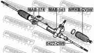 MRKB-CV5W FEBEST - OSŁONA PRZEKŁADNI KIER.1 KPL.+OBEJMY MITSUBISHI LANCER CY,CZ