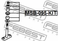 MSB-095-KIT FEBEST - GUMA STAB. KPL.4 ELEM MITSUBISHI CHALLENGER K90 1996.05-2001
