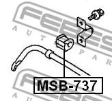 MSB-737 FEBEST - GUMA STAB. TYŁ D15 MITSUBISHI LANCER,LANCER CEDIA CS,CT 2000
