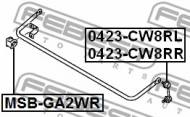 MSB-GA2WR FEBEST - GUMA STAB. TYŁ D16 MITSUBISHI ASX GA0 2010.04-2013.01 EUR