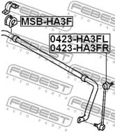 MSB-HA3F FEBEST - GUMA STAB. PRZÓD D19 MITSUBISHI LANCER CY,CZ 2007.03-2013.02