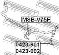 MSB-V75F FEBEST - GUMA STAB. PRZÓD D30 MITSUBISHI PAJERO/MONTERO<LONG> V70 200