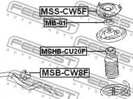 MSS-CW5F FEBEST - MOCOWANIE AMORTYZATORA PRZÓD MITSUBISHI LANCER CY,CZ 2007.03