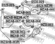 MZAB-065 FEBEST - TULEJA TYLNEGO DRĄŻKA MAZDA 3 BK 2003-2006 EU