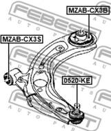MZAB-CX3S FEBEST - FRONT BUSHING, FRONT CONTROL ARM MAZDA CX-3 (DK)