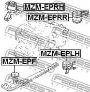 MZM-EPF FEBEST - PODUSZKA SILNIKA PRZEDNIA MAZDA TRIBUTE CZ 2001-2011 USA