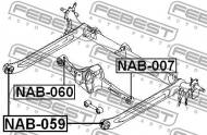 NAB-059 FEBEST - TULEJA TYLNEJ BELKI NISSAN ALMERA JPN MAKE N16 2000.04-2001.