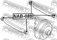 NAB-080 FEBEST - TULEJA WAHACZA TYLNEGO POPRZECZNEGO NISSAN PRIMERA P11 1996.