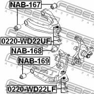 NAB-169 FEBEST - TULEJA WAHACZA DOLNEGO PRZÓD NISSAN NISSAN TRUCK D22 1997.02