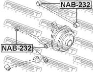 NAB-232 FEBEST - TULEJA DRĄŻKA POPRZECZNEGO TYŁ NISSAN SUNNY B14 1994.01-1999