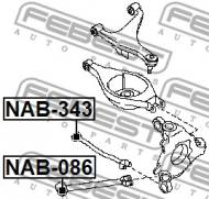 NAB-343 FEBEST - TULEJA DRĄŻKA POPRZECZNEGO TYŁ NISSAN SKYLINE V36 2006.11-20