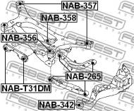 NAB-356 FEBEST - TULEJA TYLNEJ BELKI NISSAN JUKE F15 2010.06- JP