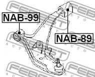 NAB-89 FEBEST - TULEJA TYLNA WAHACZA DOLNEGO PRZÓD NISSAN SUNNY B14 1994.01-