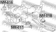 NM-018 FEBEST - PODUSZKA SILNIKA TYLNA TD27 VG30 NISSAN NISSAN TRUCK D22 199