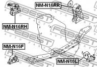 NM-N16RH FEBEST - PODUSZKA SILNIKA PRAWA NISSAN ALMERA UK MAKE N16E 2000.02-20