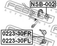 NSB-002 FEBEST - GUMA STAB. PRZÓD D25 NISSAN X-TRAIL T30 2004.03-2006.12 CA