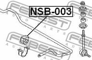 NSB-003 FEBEST - GUMA STAB. PRZÓD D20 NISSAN PRIMERA P11E 1996.06-2002.01 EL