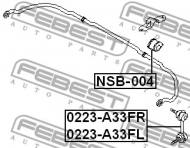 NSB-004 FEBEST - GUMA STAB. PRZÓD D22 NISSAN MAXIMA A33B 1999.04-2002.12 US