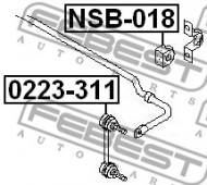 NSB-018 FEBEST - GUMA STAB. TYŁ D18 NISSAN X-TRAIL T30 2004.03-2006.12 CA