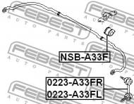 NSB-A33F FEBEST - GUMA STAB. PRZÓD D23 NISSAN PRIMERA P12E 2002.01-2007.05 EL