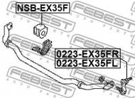 NSB-EX35F FEBEST - GUMA STAB. PRZÓD D34 NISSAN QX70/FX S51 2008.05- GL