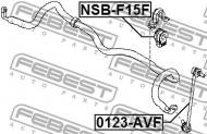 NSB-F15F FEBEST - GUMA STAB. PRZÓD D21 NISSAN QASHQAI J10E 2006.12-2013.12 EL